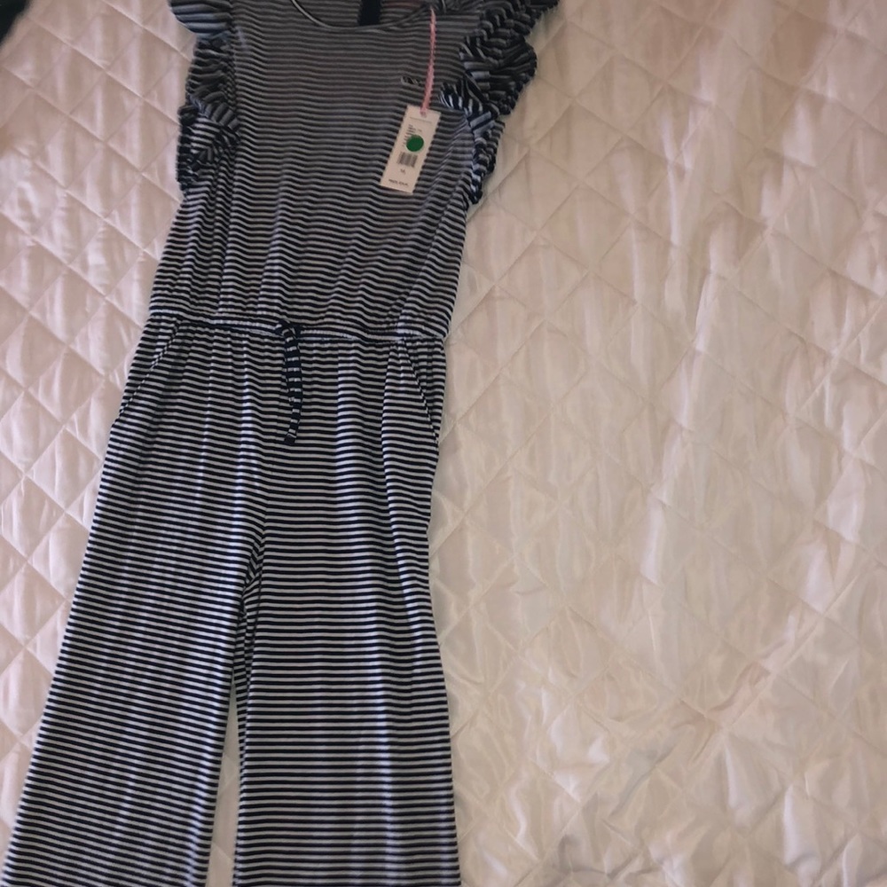 blue and white striped, new, vineyard vine jumper